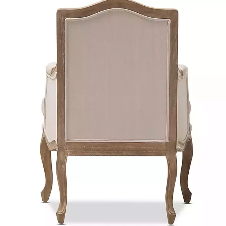Accent Chairs-Kirklands Home Streaked Antique Accent Chair Ivory
