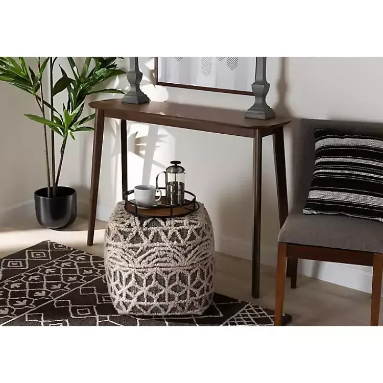 Console Tables-Kirklands Home Walnut Wood Frame Splayed Legs Console Brown