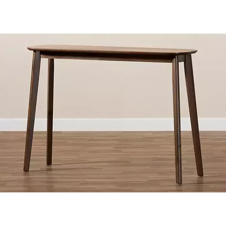 Console Tables-Kirklands Home Walnut Wood Frame Splayed Legs Console Brown