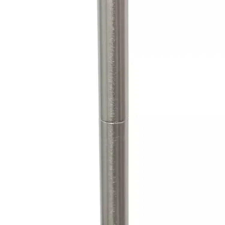 Floor Lamps-Kirklands Home Minimal Brushed Nickel Stem Floor Lamp White