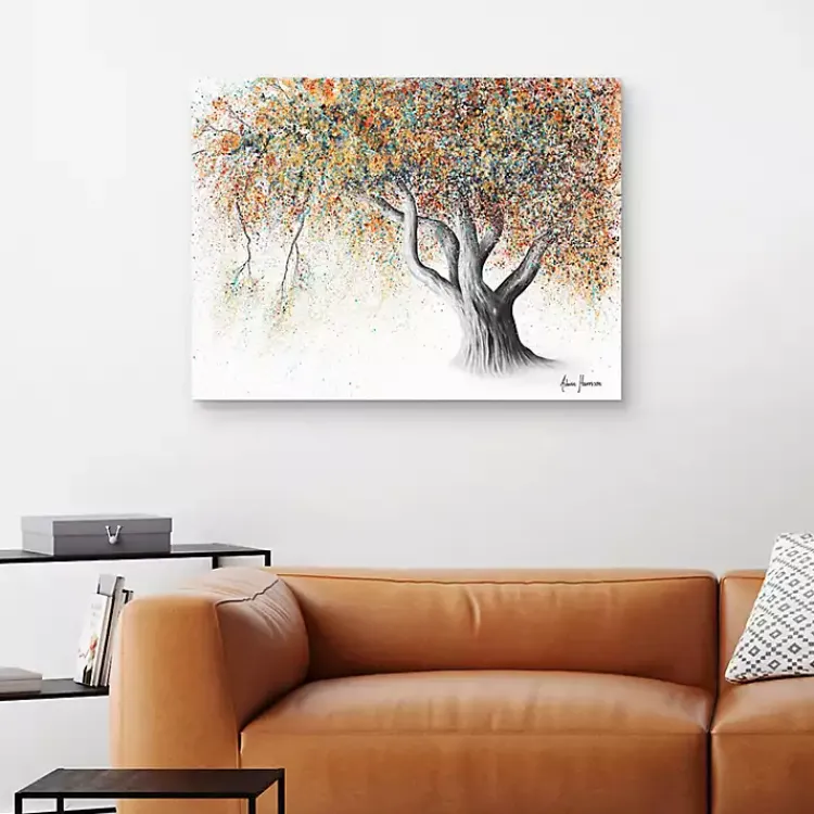 Canvas Art-Kirklands Home Rusty Autumn Tree Canvas Art Print Orange