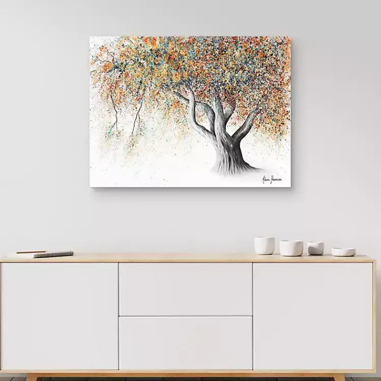 Canvas Art-Kirklands Home Rusty Autumn Tree Canvas Art Print Orange