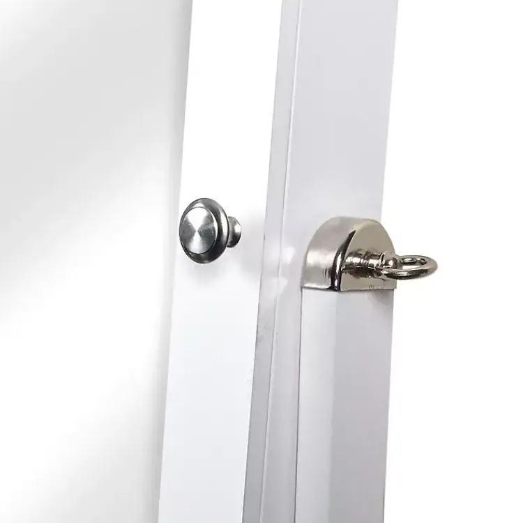 Full Length & Floor Mirrors-Kirklands Home and Silver Wood Mirror Armoire White