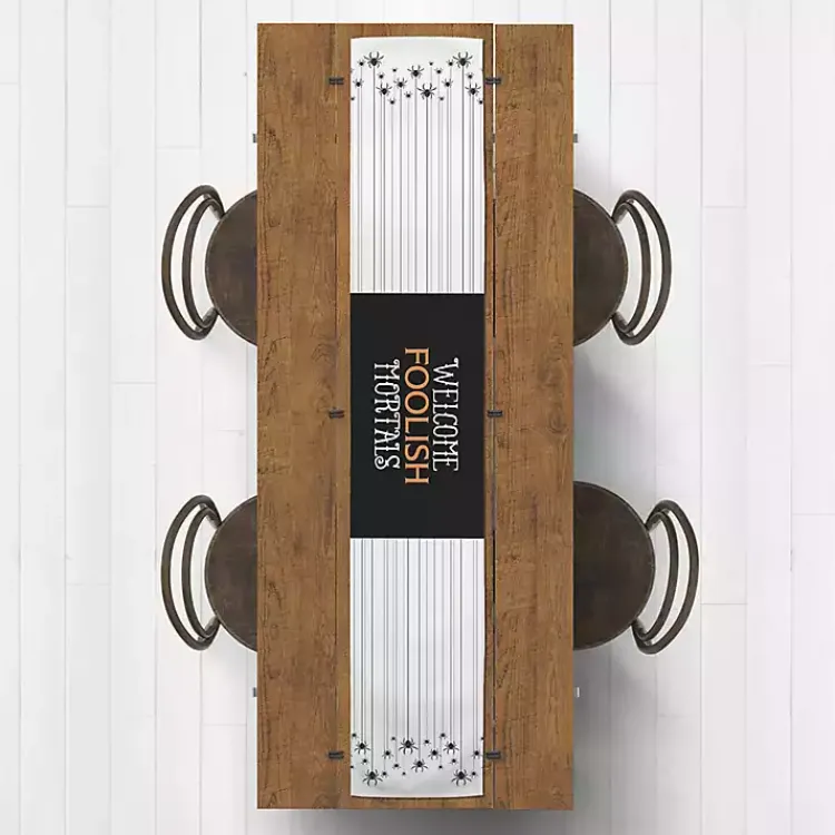 Table Linens-Kirklands Home Hanging Spiders Halloween Table Runner