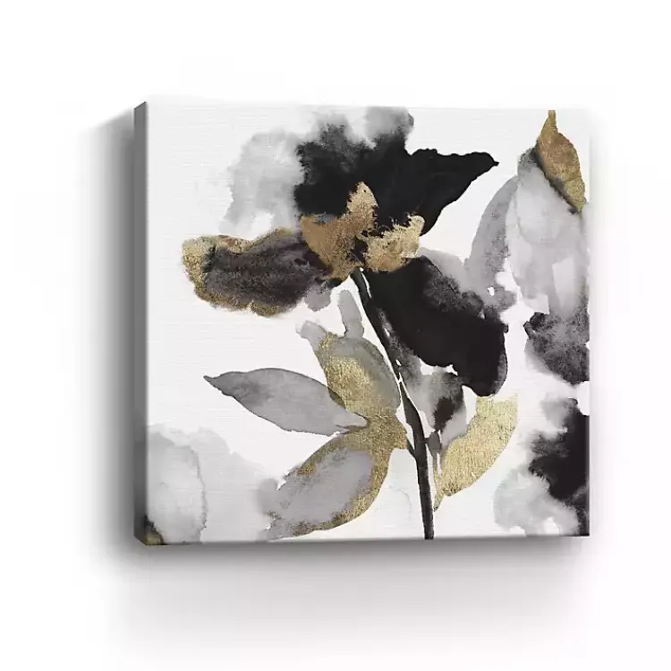 Canvas Art-Kirklands Home Black Leaves II Giclee Canvas Art Print, 40x40 in.
