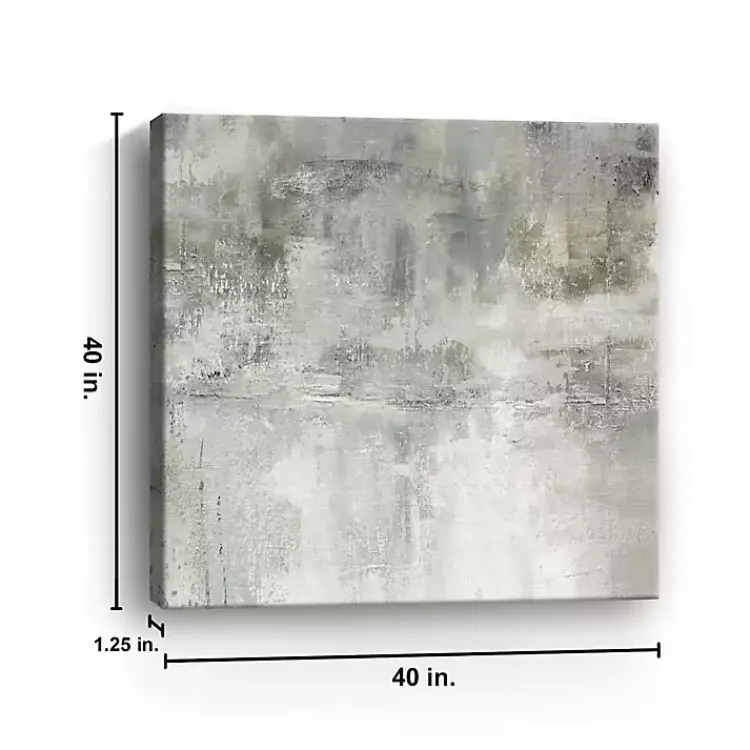 Canvas Art-Kirklands Home Misty Lake Giclee Canvas Art Print, 40x40 in. Tan