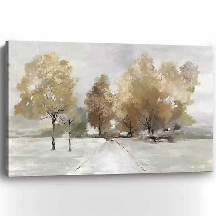 Canvas Art-Kirklands Home Trail Under the Trees Giclee Canvas Art Print Tan