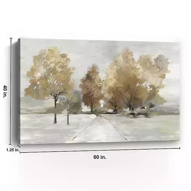 Canvas Art-Kirklands Home Trail Under the Trees Giclee Canvas Art Print Tan