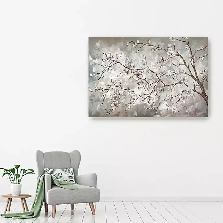 Canvas Art-Kirklands Home Magnolia Branches Landscape Canvas Art Print Tan