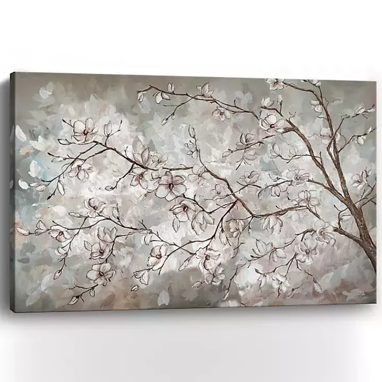 Canvas Art-Kirklands Home Magnolia Branches Landscape Canvas Art Print Tan