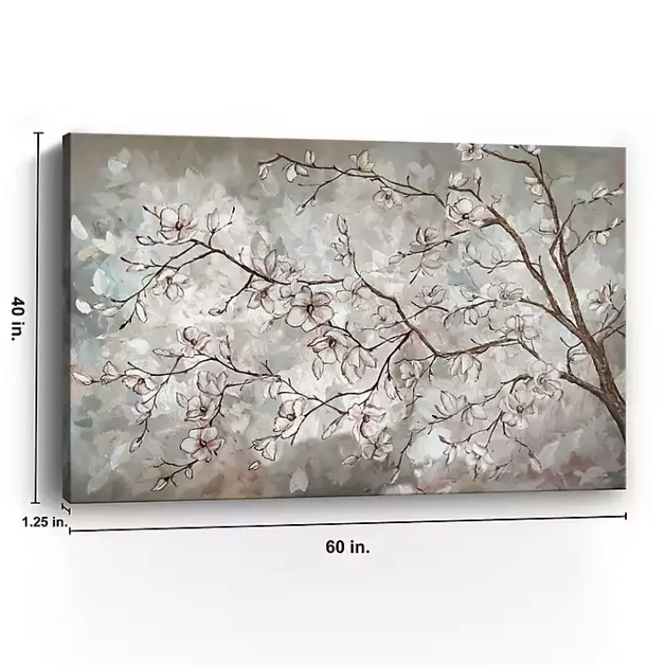 Canvas Art-Kirklands Home Magnolia Branches Landscape Canvas Art Print Tan