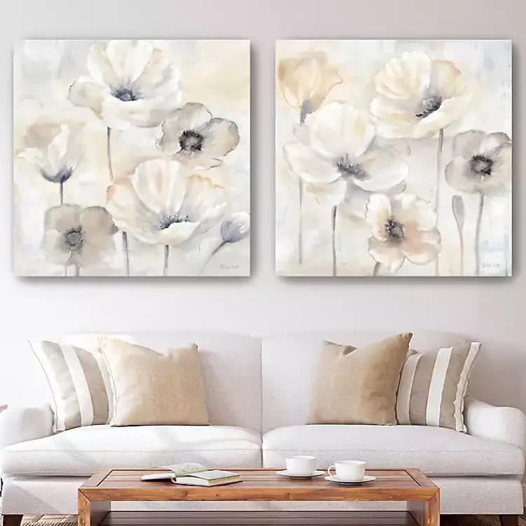 Canvas Art-Kirklands Home Poppy Garden 2-pc. Canvas Art Set, 40x40 in. Gray