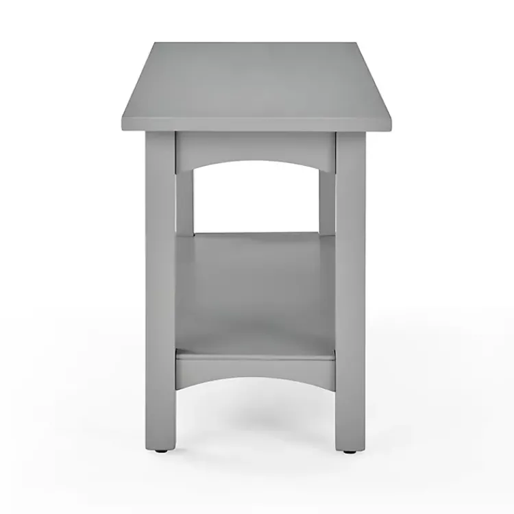 Benches & Ottomans-Kirklands Home Dove Rustic Farmhouse Wood Bench Gray