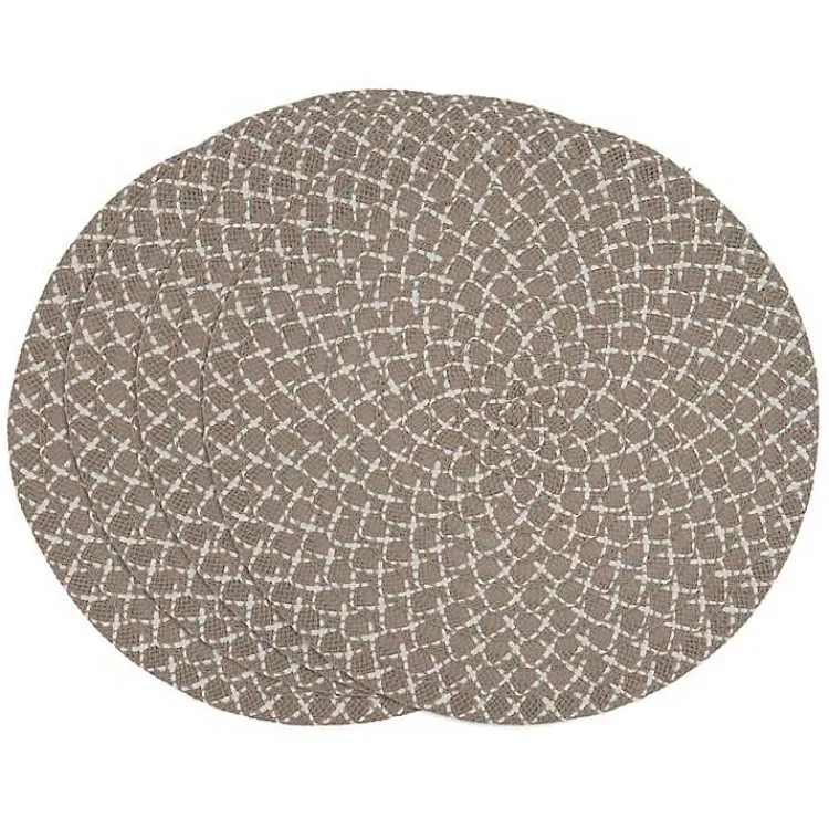 Table Linens-Kirklands Home Natural Paper Woven Placemats, Set of 4 Brown