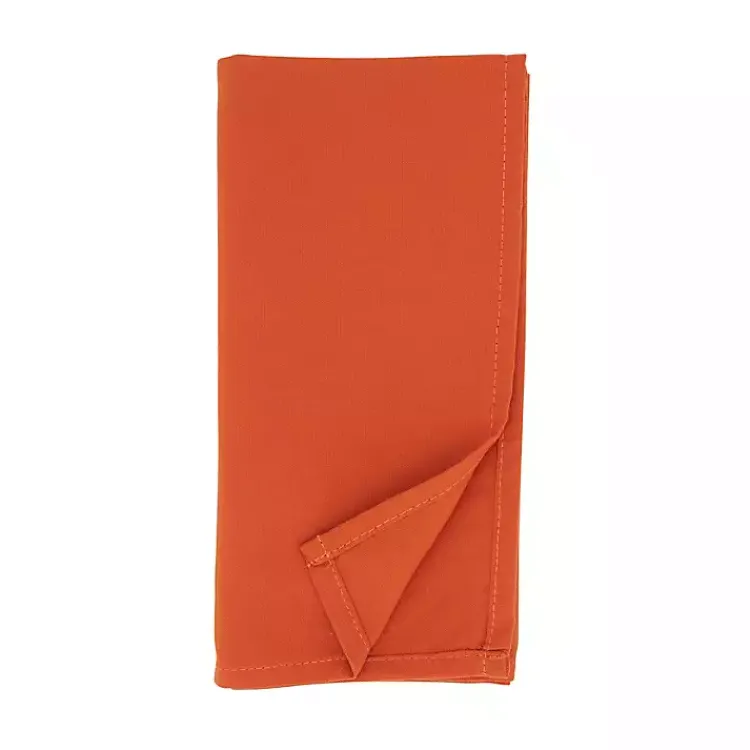 Table Linens-Kirklands Home Everyday Polyester Cloth Napkins, Set of 12 Orange