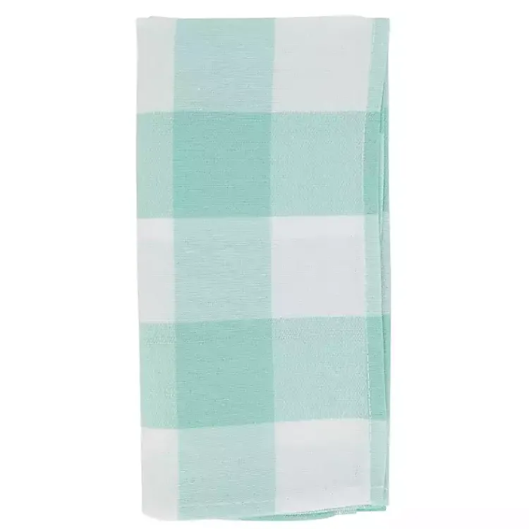 Table Linens-Kirklands Home and White Buffalo Plaid Napkins, Set of 4 Green
