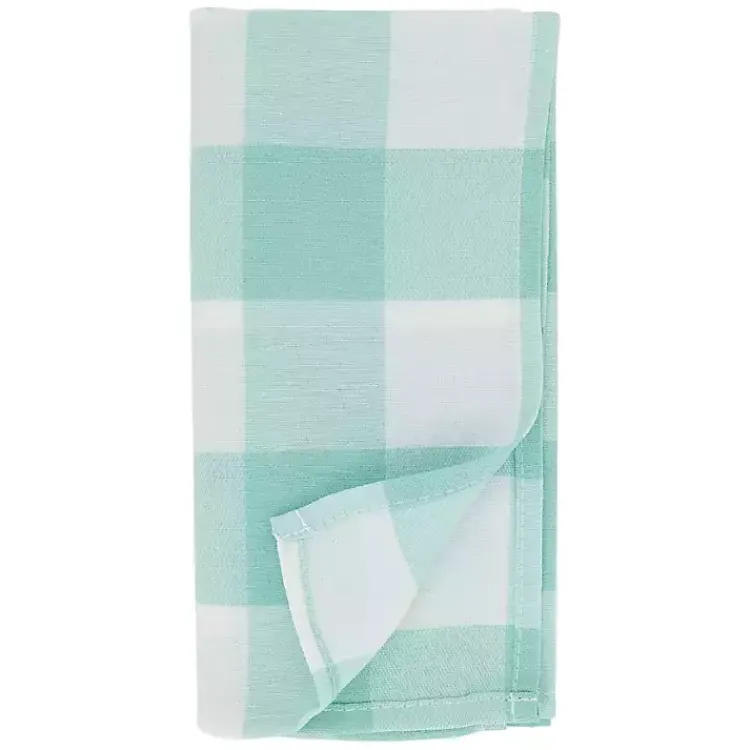 Table Linens-Kirklands Home and White Buffalo Plaid Napkins, Set of 4 Green