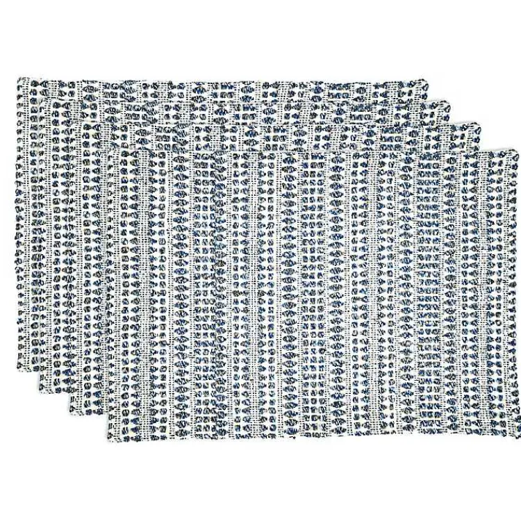 Table Linens-Kirklands Home Lines Woven Placemats, Set of 4 Blue