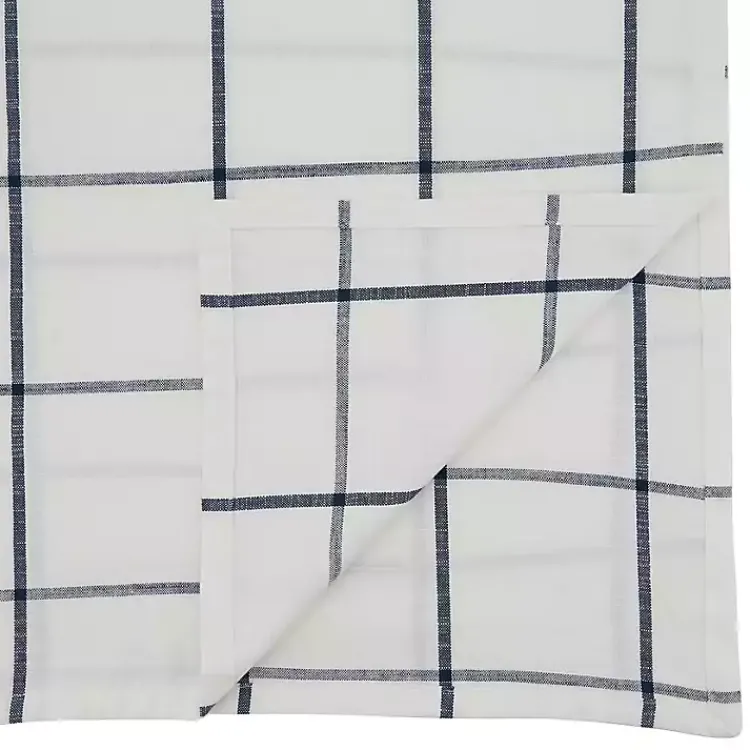 Table Linens-Kirklands Home Large Plaid Long Table Runner, 72 in. White