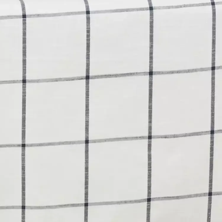 Table Linens-Kirklands Home Large Plaid Long Table Runner, 72 in. White