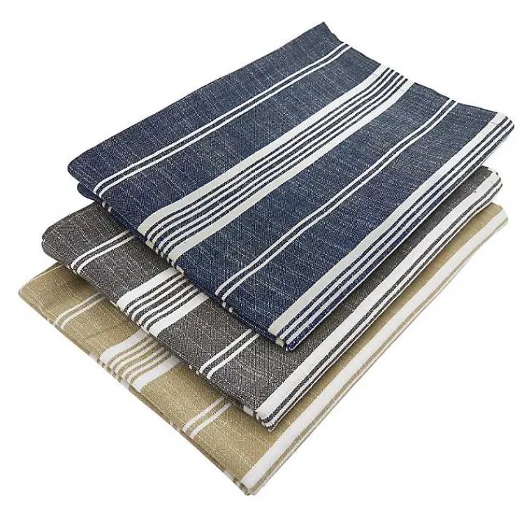 Table Linens-Kirklands Home Stone Gray Thin Striped Table Runner