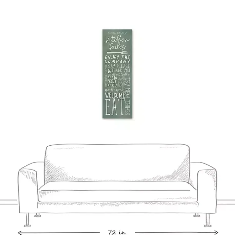 Wall Quotes & Signs-Kirklands Home Personalized Kitchen Rules Canvas Wall Plaque