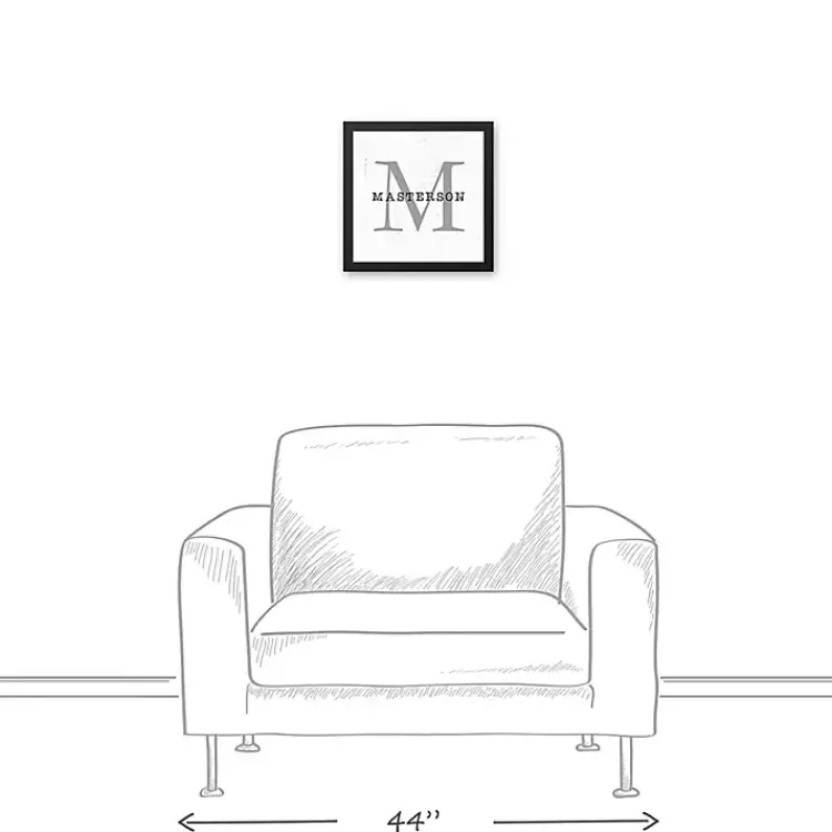 Monogram Wall Decor-Kirklands Home Personalized Framed Monogram Canvas Wall Plaque