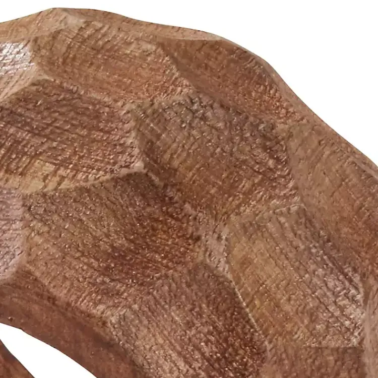 Kitchen Accessories-Kirklands Home Pitted Chunky Mango Wood 4-pc. Napkin Ring Set Brown