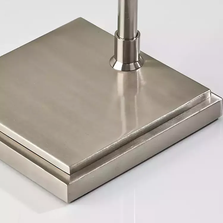 Floor Lamps-Kirklands Home Brushed Adjustable Arm Floor Lamp Silver