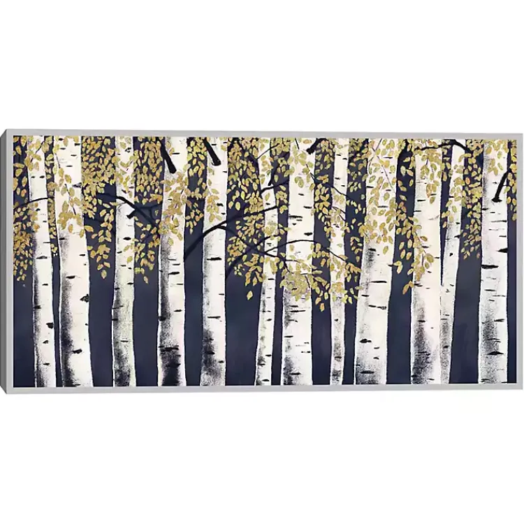 Canvas Art-Kirklands Home Indigo Fresh Forest Framed Canvas Art Print Blue