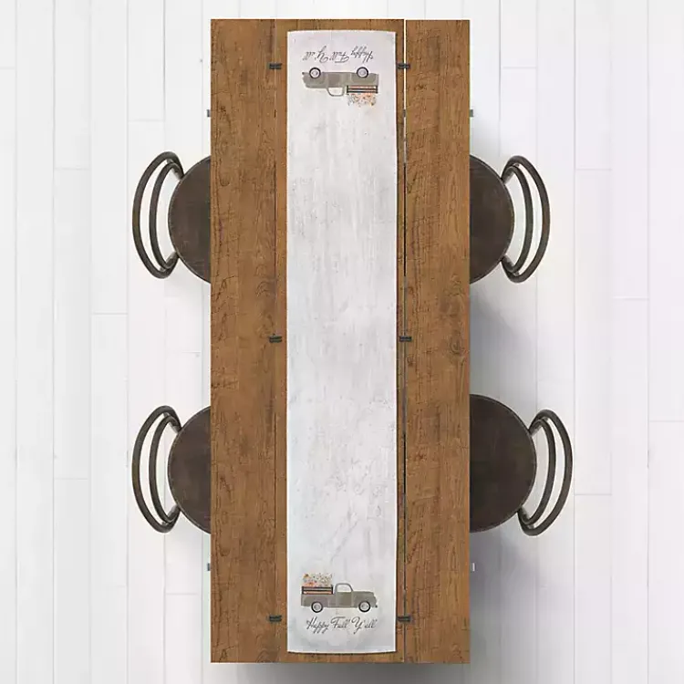 Table Linens-Kirklands Home Fall Ya'll Pumpkin Truck Harvest Table Runner