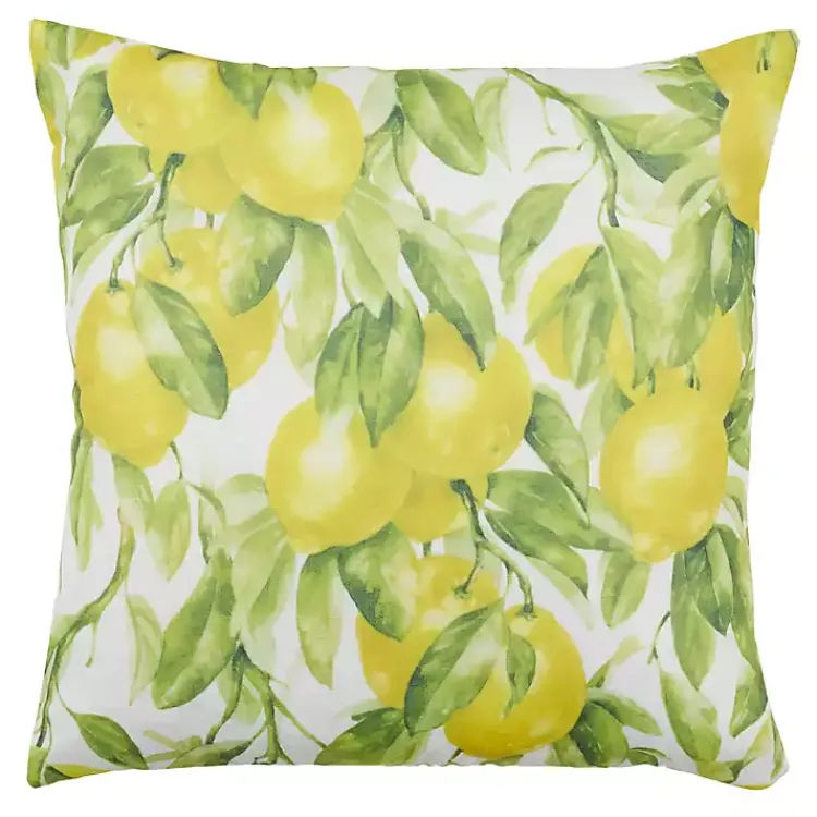 Outdoor Cushions & Pillows-Kirklands Home Lemon Burst Outdoor Pillow