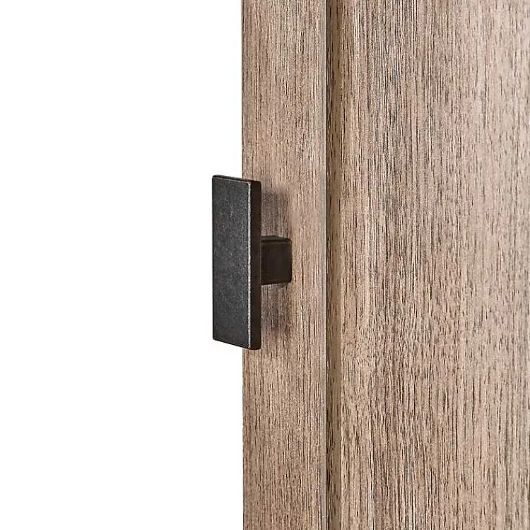 Shelves-Kirklands Home Honey Woodgrain Wall-Mounted Cabinet Tan