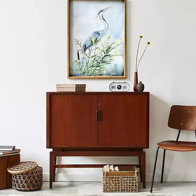 Canvas Art-Kirklands Home Heron Wood Framed Canvas Art Print