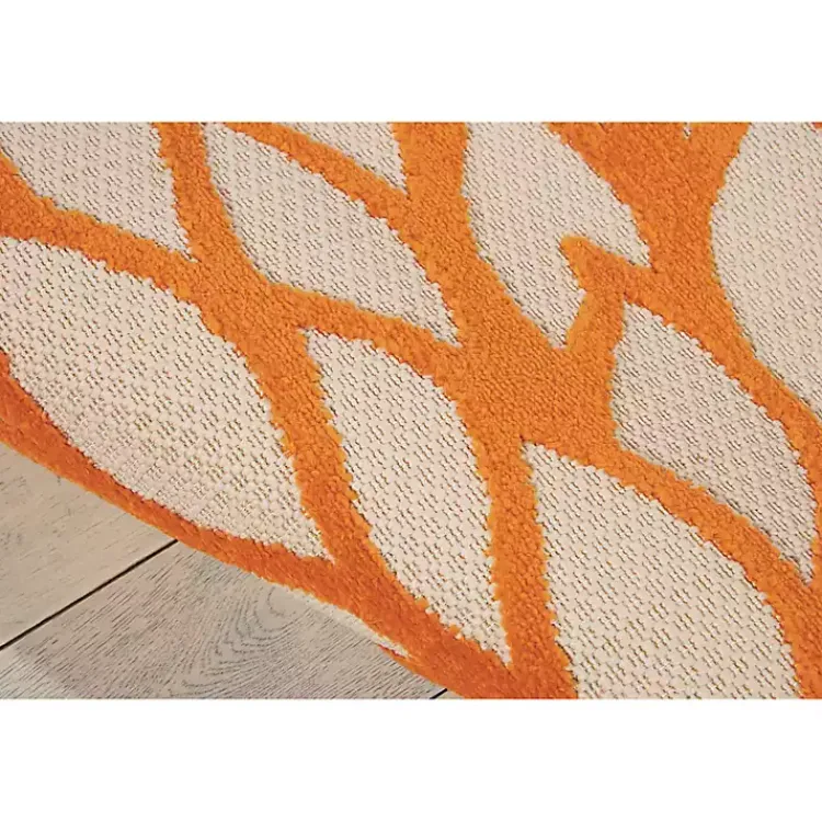 Outdoor Rugs-Kirklands Home Red Bright Floral Burst Outdoor Area Rug, 5x7