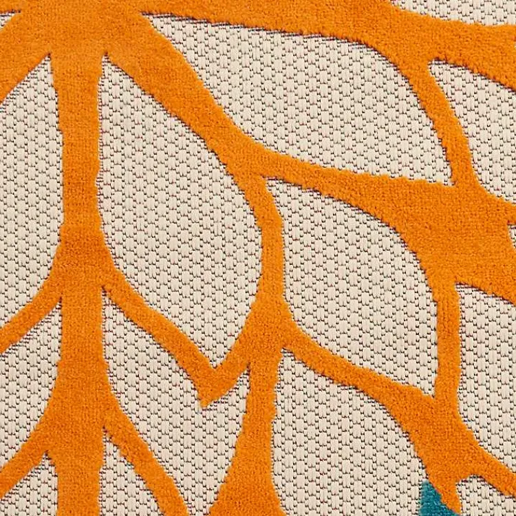 Outdoor Rugs-Kirklands Home Red Bright Floral Burst Outdoor Area Rug, 7x10