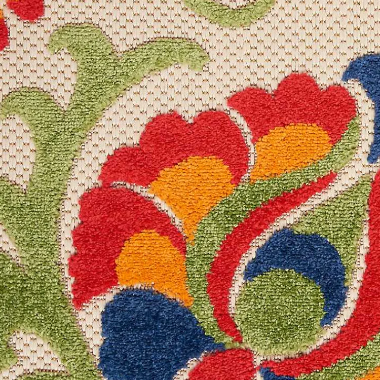 Outdoor Rugs-Kirklands Home Bright Abstract Floral Outdoor Area Rug, 5x7