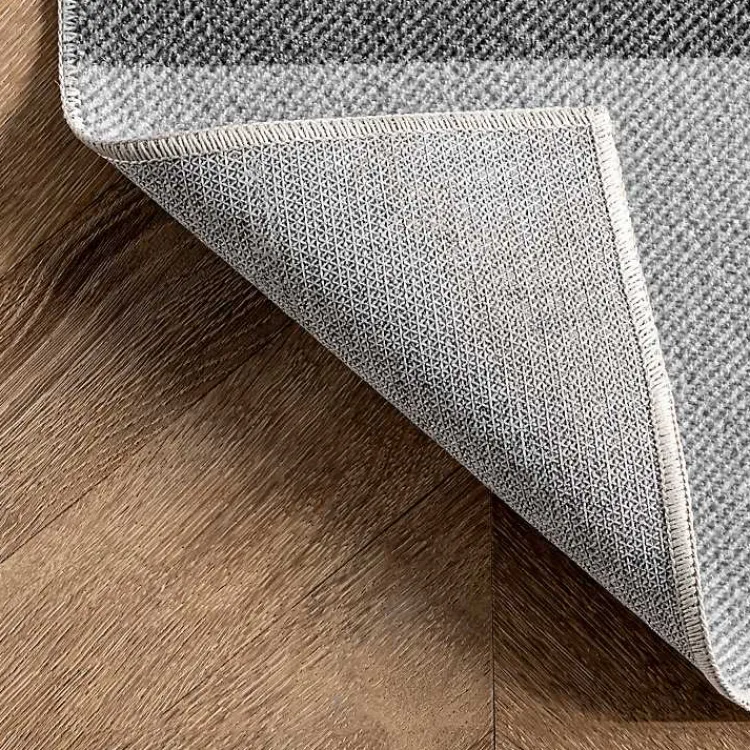 Area Rugs-Kirklands Home Gray Buffalo Plaid Washable Area Rug, 4x6