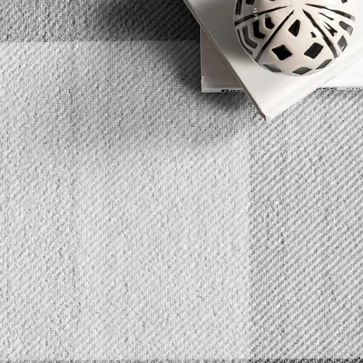 Area Rugs-Kirklands Home Gray Buffalo Plaid Washable Area Rug, 5x8