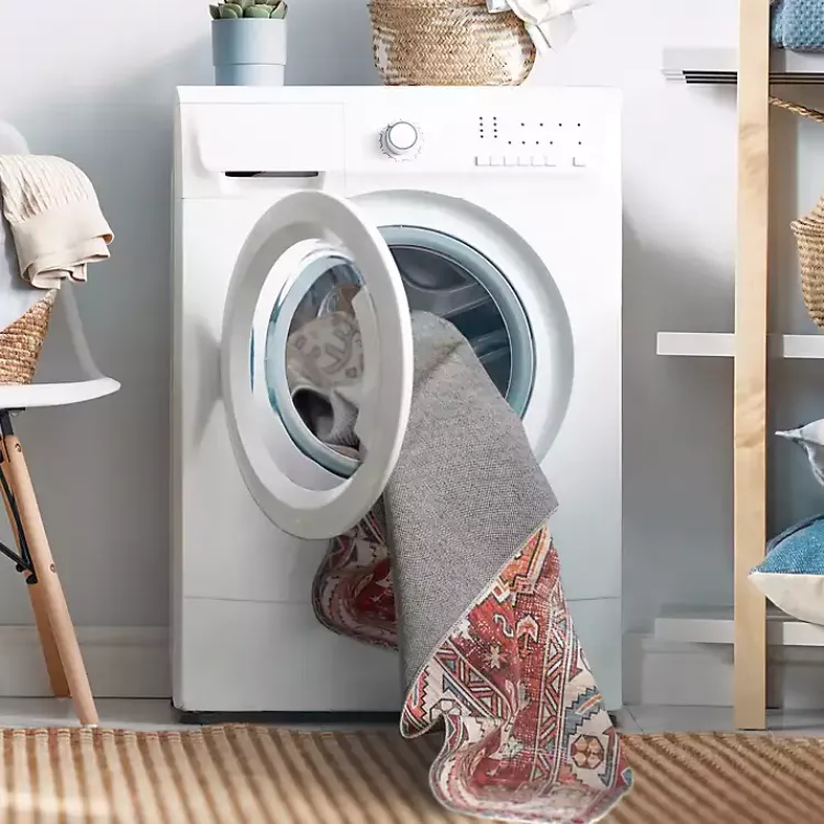 Area Rugs-Kirklands Home Mali Traditional Medallion Washable Area Rug, 5x8