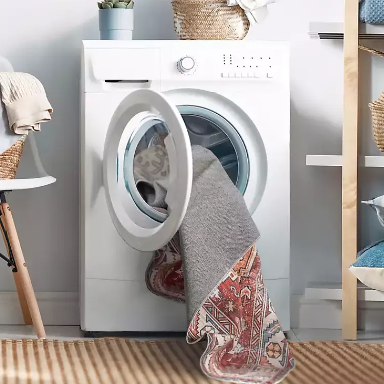 Area Rugs-Kirklands Home Miley Traditional Medallion Washable Area Rug, 4x6