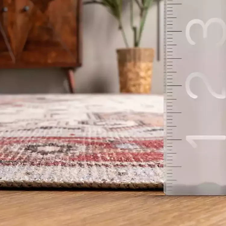 Area Rugs-Kirklands Home Miley Traditional Medallion Washable Area Rug, 5x8