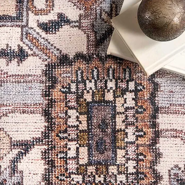 Area Rugs-Kirklands Home Sasha Medallion Washable Area Rug, 4x6