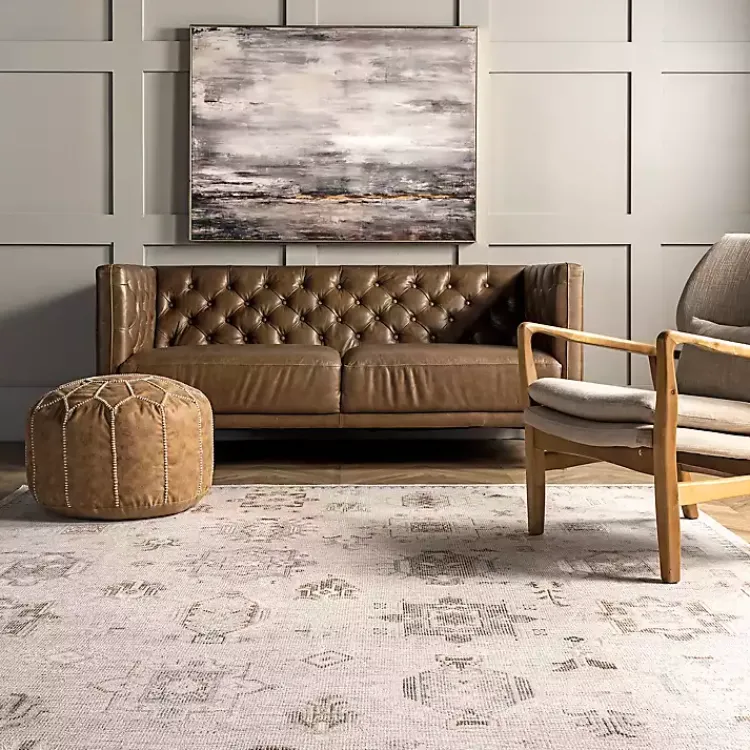 Area Rugs-Kirklands Home Krystin Distressed Washable Area Rug, 5x8 Gray