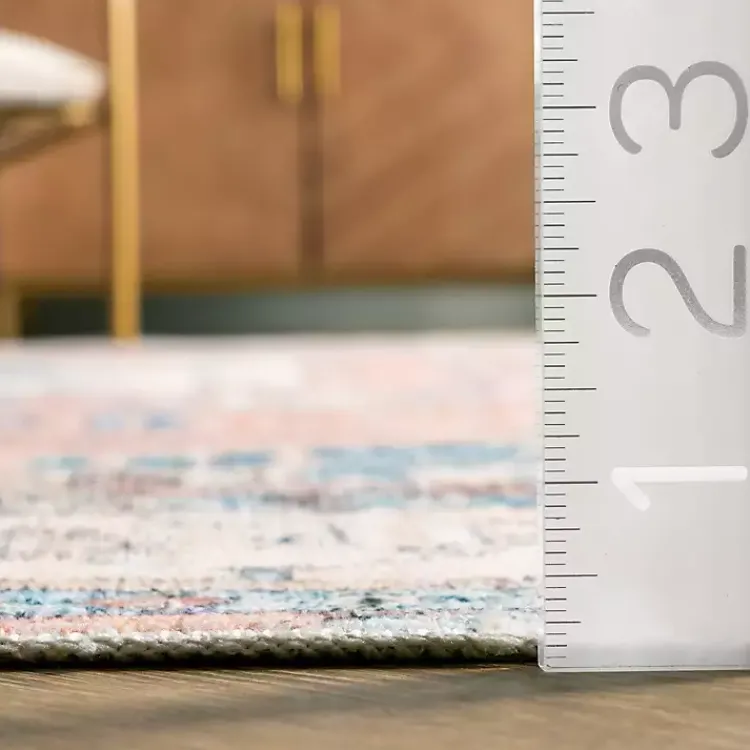 Area Rugs-Kirklands Home Eleanor Medallion Washable Area Rug, 4x6