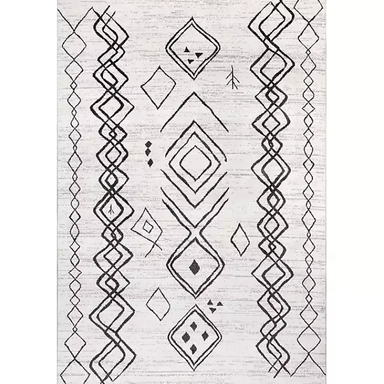 Area Rugs-Kirklands Home Transitional Moroccan Washable Area Rug, 4x6
