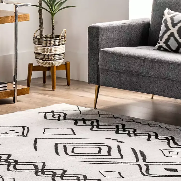 Area Rugs-Kirklands Home Transitional Moroccan Washable Area Rug, 4x6