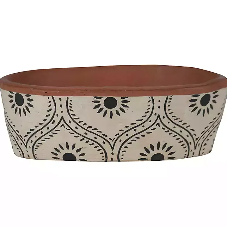 Planters-Kirklands Home Ogee Handthrown Terracotta Planter