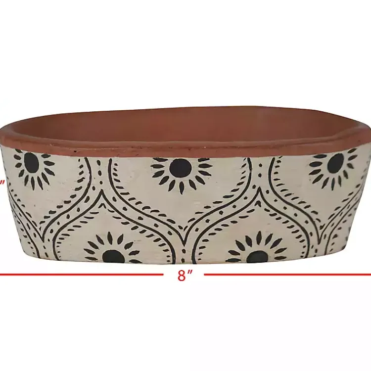 Planters-Kirklands Home Ogee Handthrown Terracotta Planter