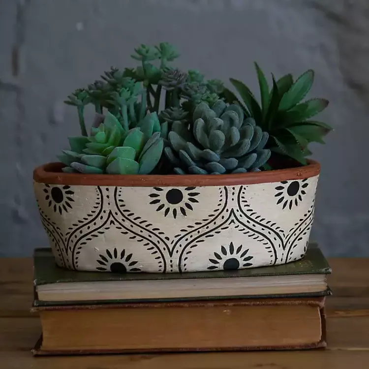 Planters-Kirklands Home Ogee Handthrown Terracotta Planter